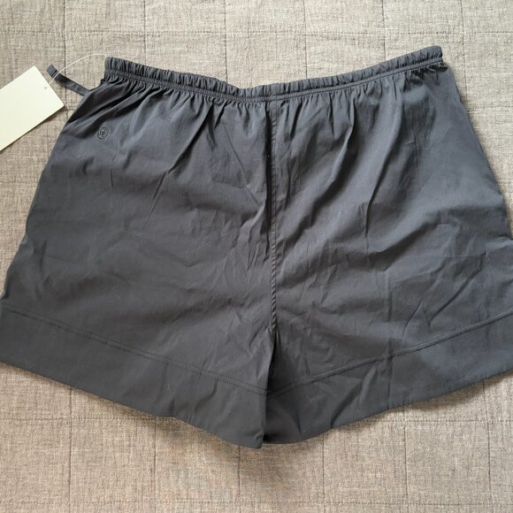 Cotton Blend Poplin High Rise Short 4" Black NWT Size L - Picture 2 of 3